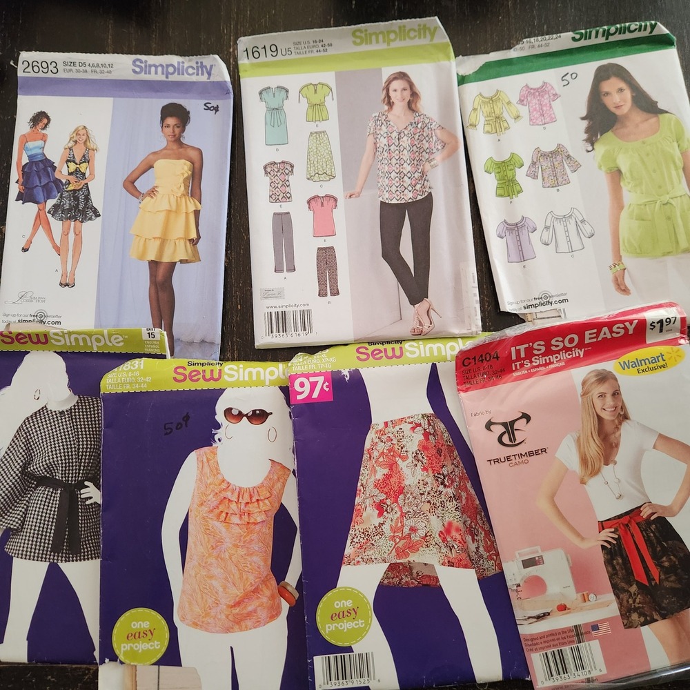 Lot 16 Vintage Simplicity Women Clothing Dress Sewing Patterns Maxi Mini Boho - Picture 2 of 4